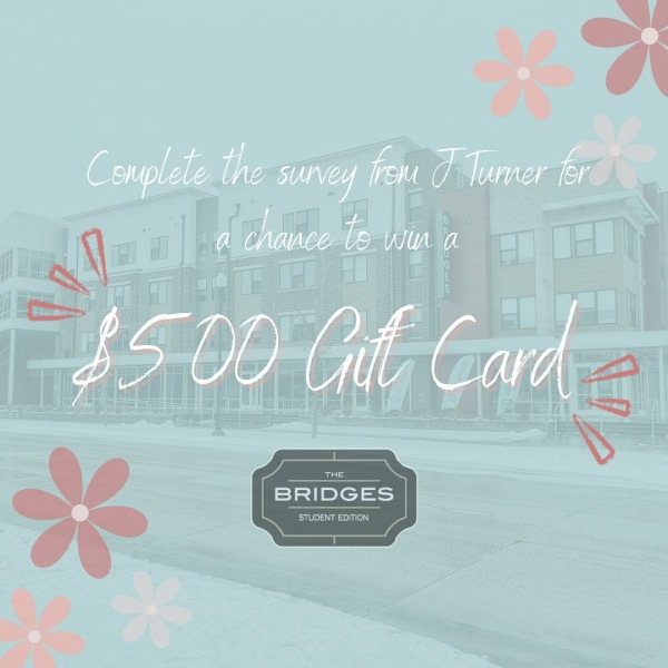 Happy 1st Day of Spring! 🌷
•
Starting next week our spring survey will be emailed out! It’s a great time to give your feedback to The Bridges team. Once you complete the survey you will receive a code to get 125 Community Reward points and be entered for a chance to win a $500 gift card from JTurner! 
•
•
#StudentHousing #TheBridgesLife #NDSU #CordMN #MSUM #FargoMoorhead