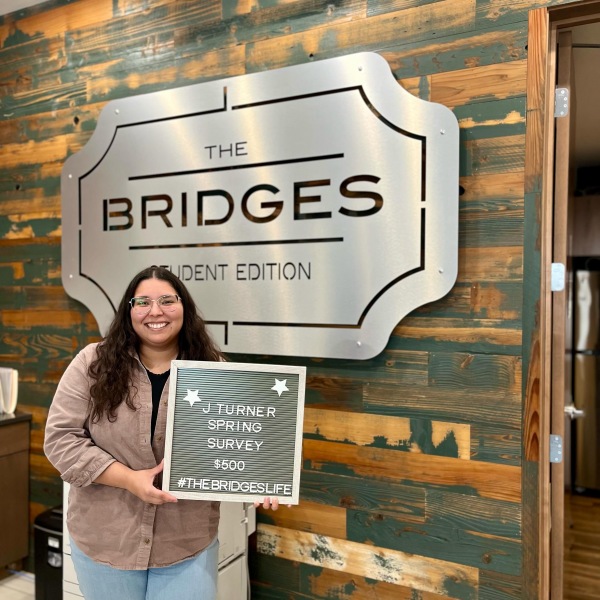 Starting next week our spring survey will be emailed out to our residents. 
We’d love to hear about your favorite amenities at The Bridges or your favorite Bridges employee 😉
•
Everyone who completes the survey will receive a code to get 125 Community Reward points and be entered for a chance to win a $500 gift card from JTurner! 
•
•
#StudentHousing #TheBridgesLife @jturnerresearch #NDSU #CordMN #MSUM #FargoMoorhead